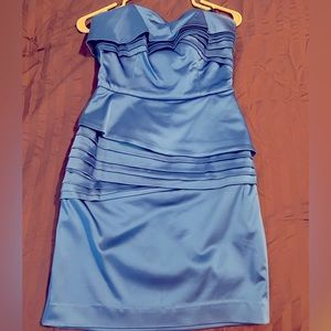 Bright blue small satin Bebe dress